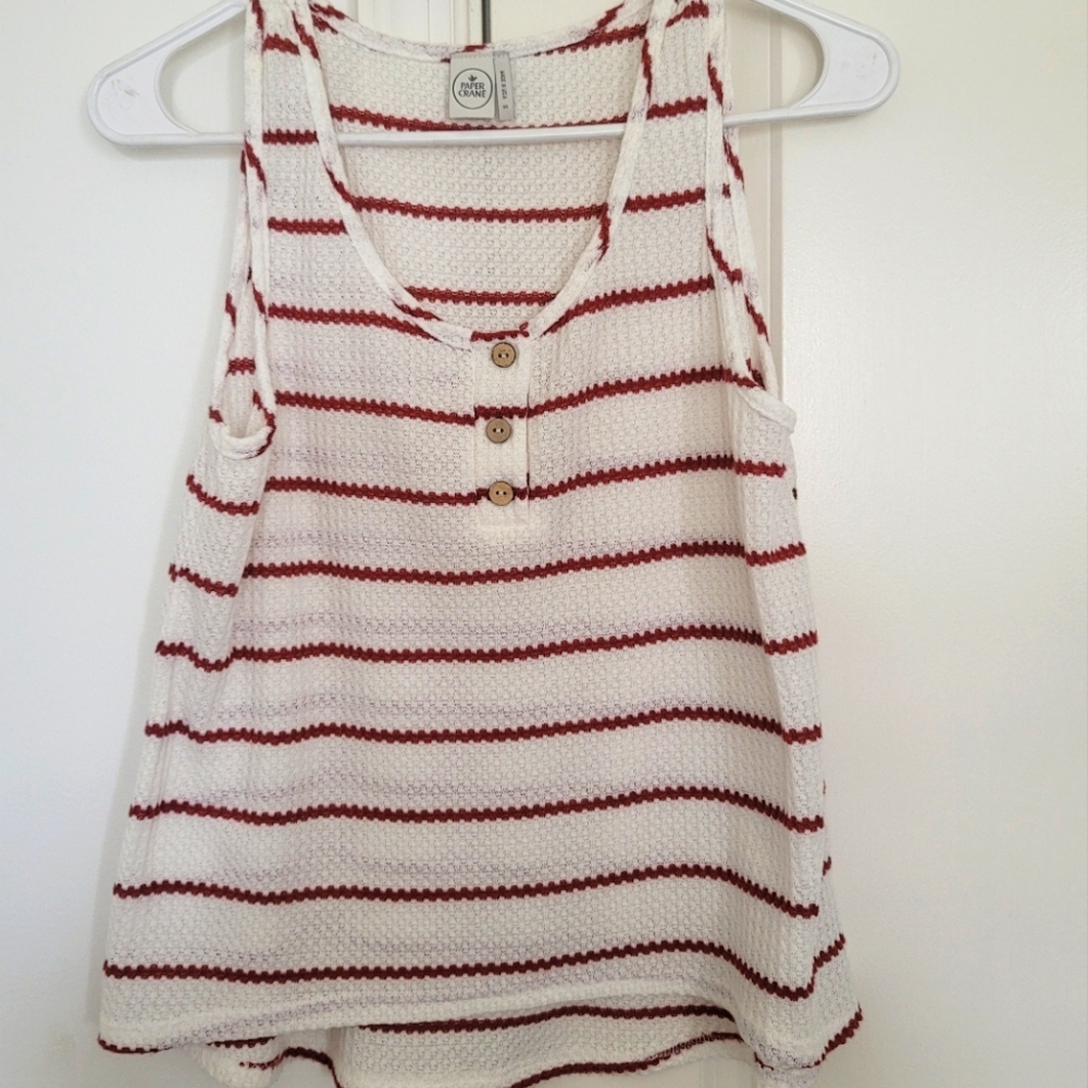 Paper Crane Stripped Tank Top